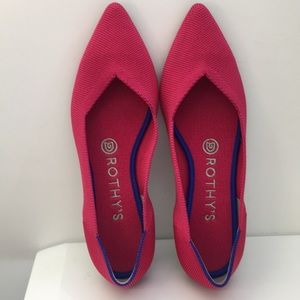 Rothy’s Hot Pink Flats Size 7.5 LIKE-NEW CONDITION